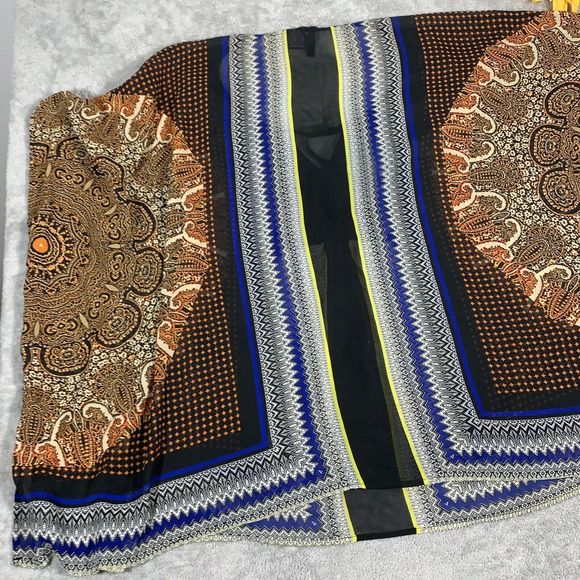 New Directions Tunic Top Size XL Multicolor Paisley Print Cape Styling - Picture 11 of 12